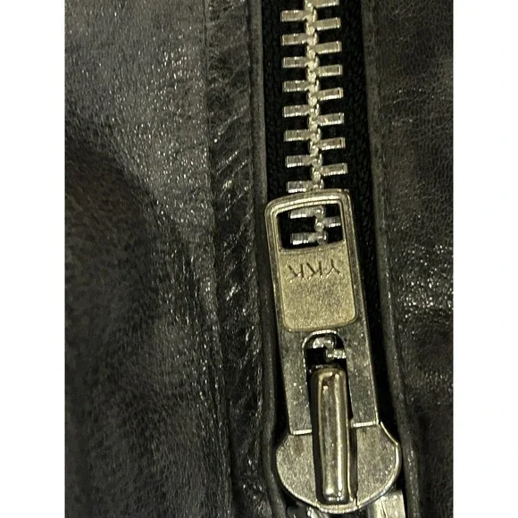 Y2K Vintage On Stage Denmark Leather  Jacket Moto Zip Fitted Biker Style Rare - Picture 4 of 14